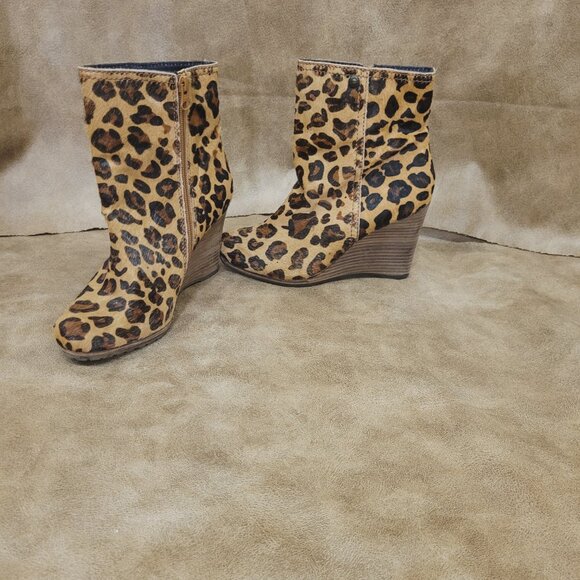 Leopard  wedge ankle boots - Picture 5 of 7